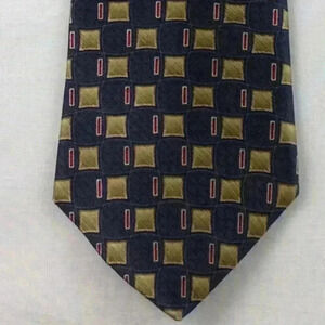 Geoffrey Beene Blue Multi-Color Silk Tie 58" x 4"